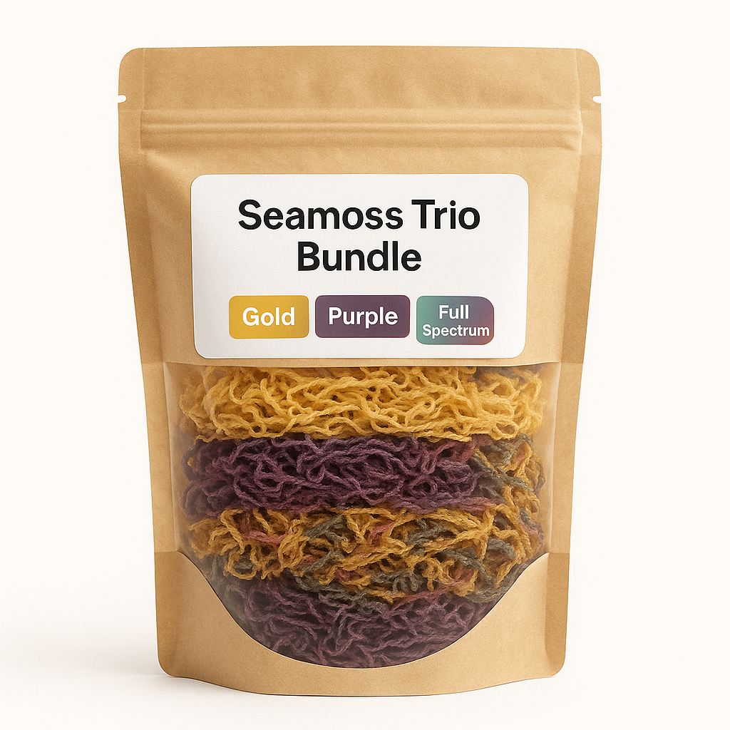 Seamoss Trio Bundle 2oz — Gold, Purple & Full Spectrum