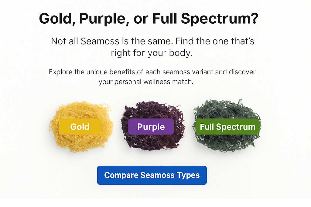 Seamoss Trio Bundle 2oz — Gold, Purple & Full Spectrum